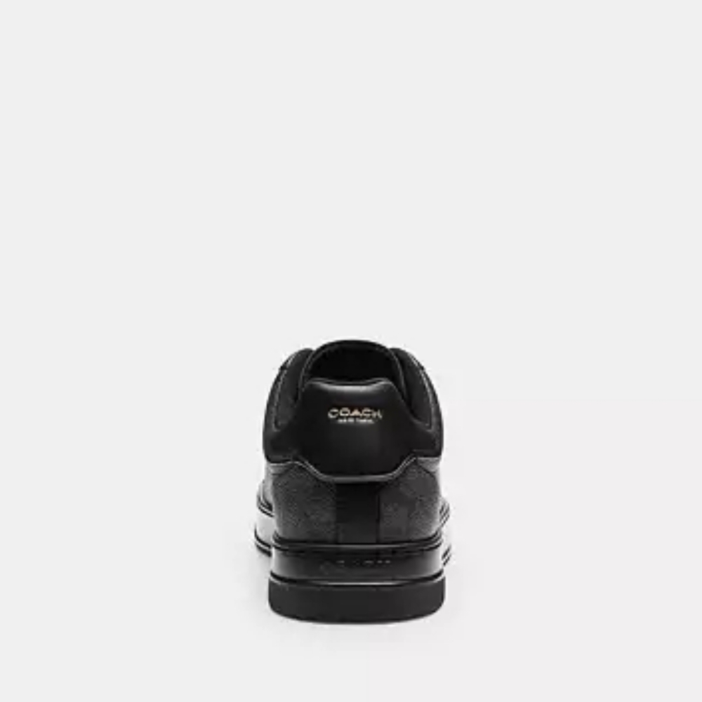 Coach High Line Sneakers Signature Canvas Graphite Black Men's New in Box - Picture 5 of 8